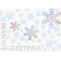 Holographic Foil Snowflakes Holiday Greeting Card (5"x7")